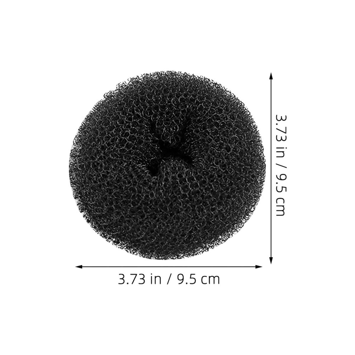 TIDTALEO 12pcs Hair Donut Bun Maker Large Black Elastic Hair Styling Holder Updo Tool for Women Wedding Party Travel Hairstyles
