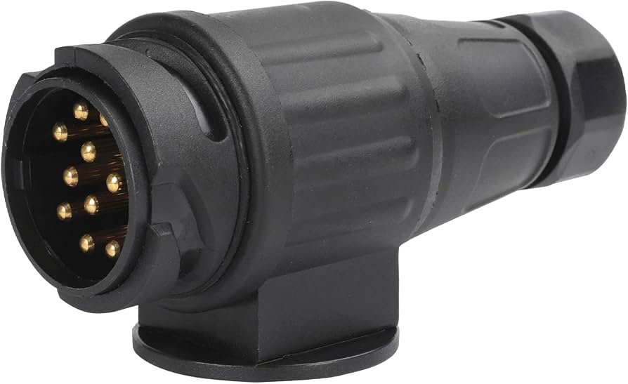 Cavo Rimorchio 5 M Con Spina 13 Pin E 2 Connettori A Baionetta 5 Pin – Cablaggio Per Luci Posteriori, Per Auto, Camper E Barche