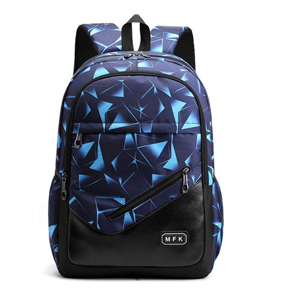 Mochila multifuncional de tela Oxford azul resistente al agua 8