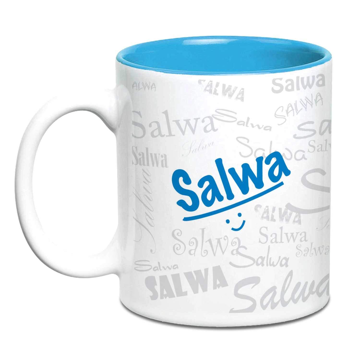 Hot MuggsHot Muggs Me Graffiti Mug - Salwa Personalised Name Ceramic, 315ml, 1 Unit