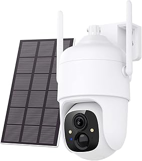 NETVUE CCTV Camera Wireless Outdoor, Security Camera Outdoor 360° Rotational View, PIR Motion Sensor, Spotlight Color Night Vision, Siren, 2-way Audio, 2.4gHz WiFi Outdoor Camera Solar Powered