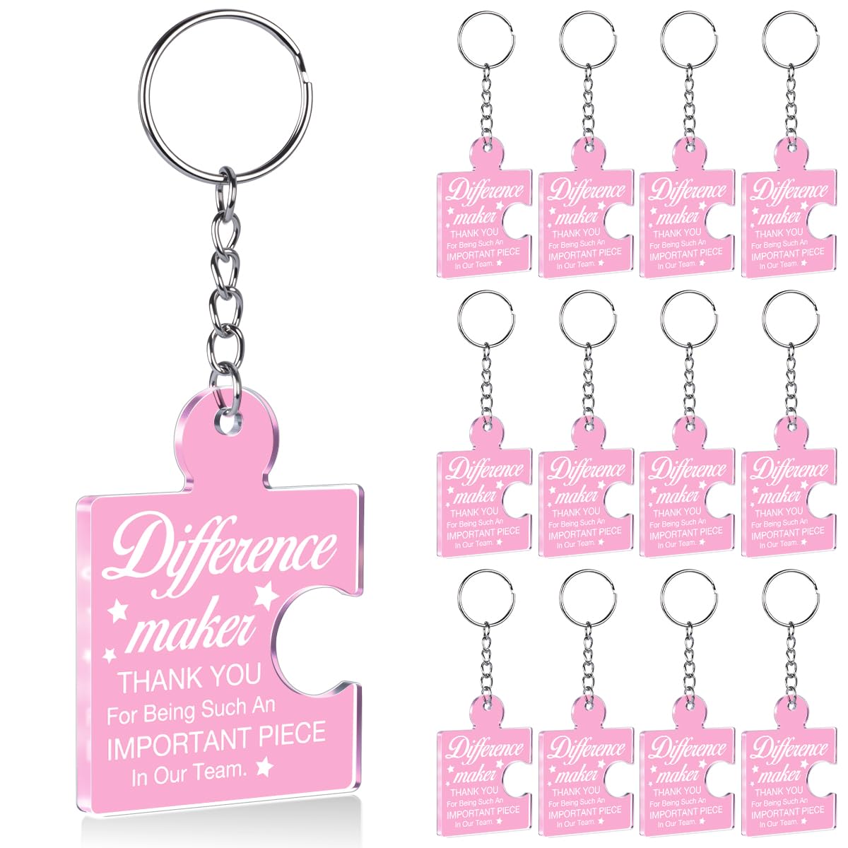 Team Appreciation Gifts Bulk Thank You Keychains for Coworkers