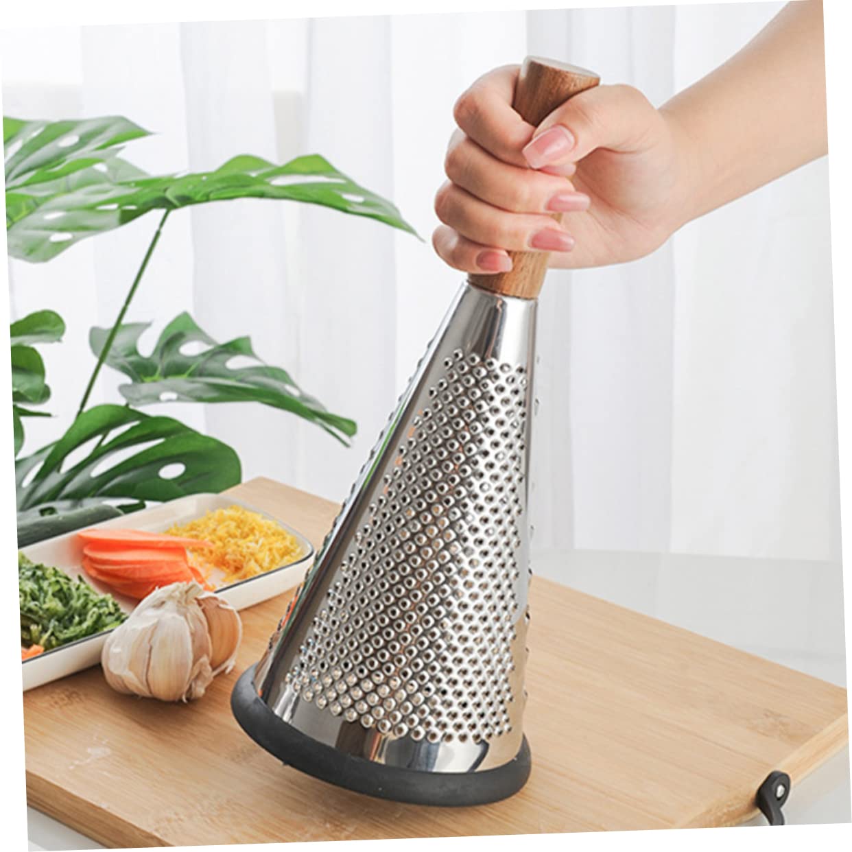OUNONA Manual Cheese Grater with Handle Multi Purpose Kitchen Gadget for Easy Grating of Cheese and More for Home and Restaurant Use