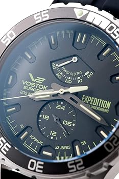 VOSTOK EXPEDITION 200m 防水 ラバーバンドパワーリザーブ