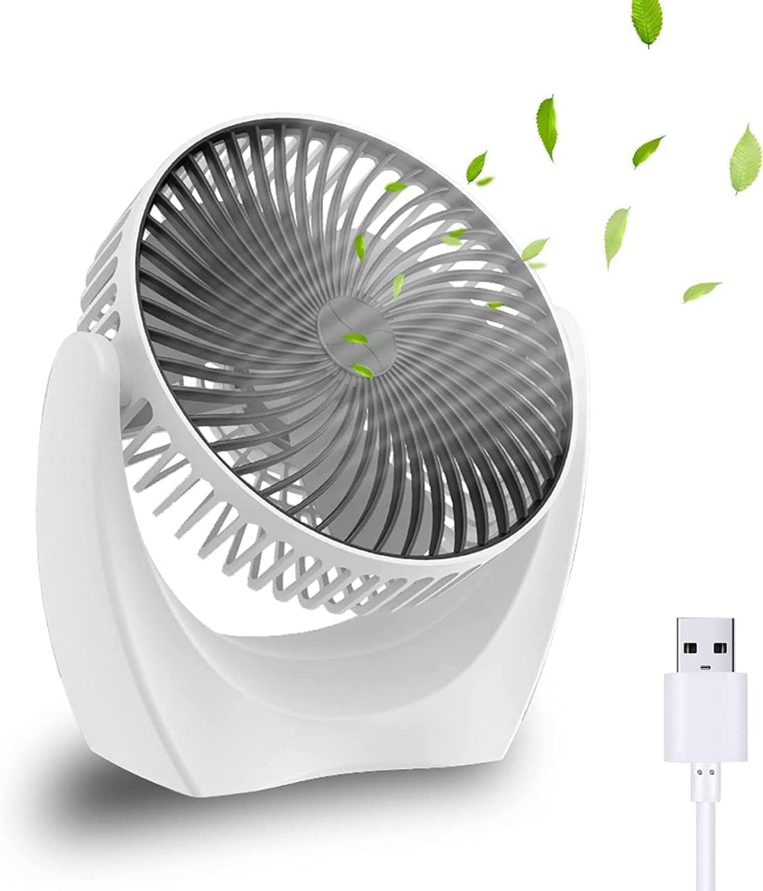 SAMTRISH New Desk Fan | USB Desk Fan Table Fan with Strong Airflow & Quiet Operation, Portable Cooling Fan Speed Adjustable with Rotatable Head for Home Office Bedroom Travel Camping (B0CQ88MVXN) Amazon Price History, Amazon Price Tracker