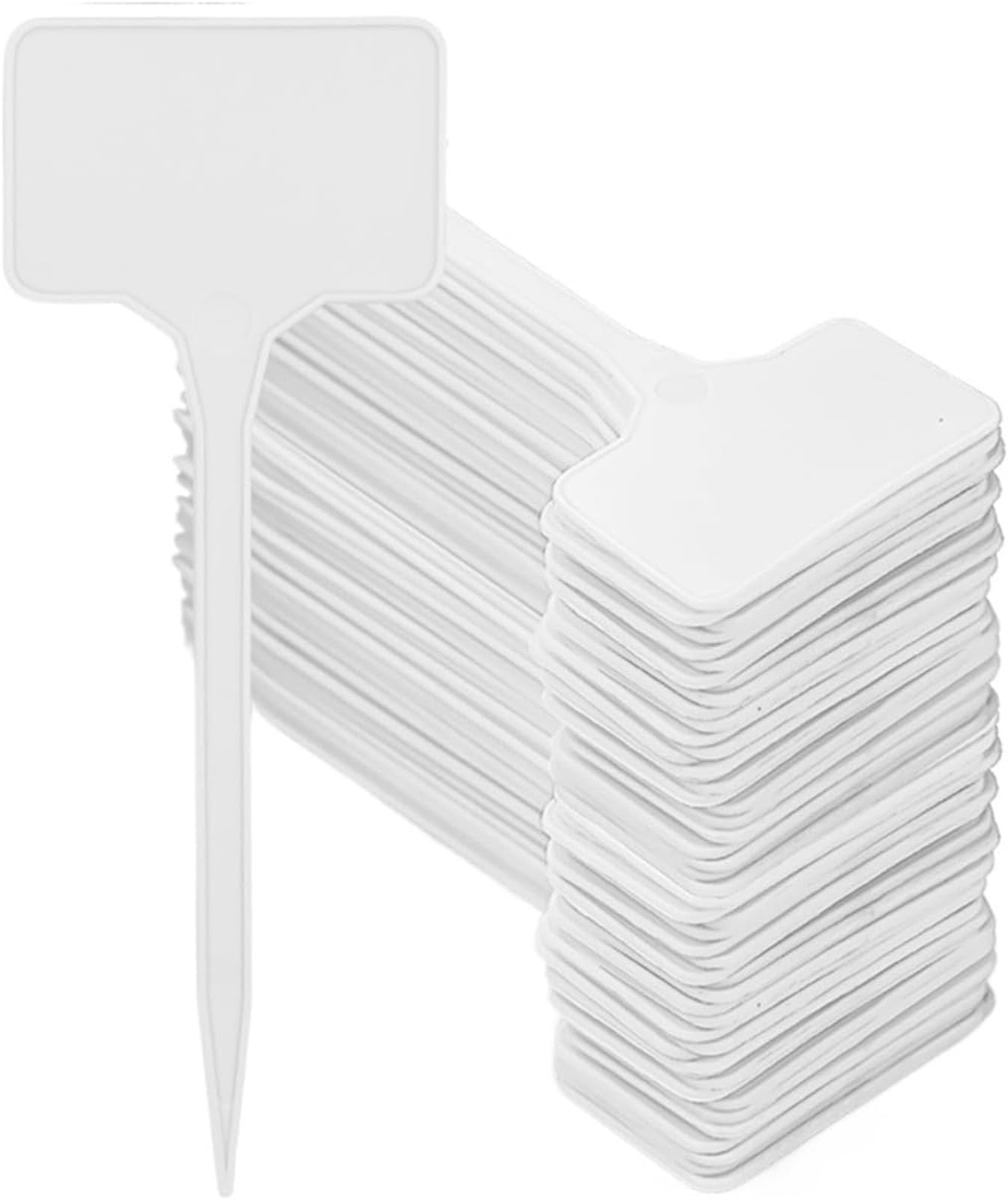 Kategoria: Plastikowe etykiety roślin, Etykiety na rośliny wielokrotnego użytku w kształcie litery T, wielokolorowe, 14,7 x 5,5 cm, opakowanie 50 lub 100 szt.(White,100PCS-14.7X5.5CM)