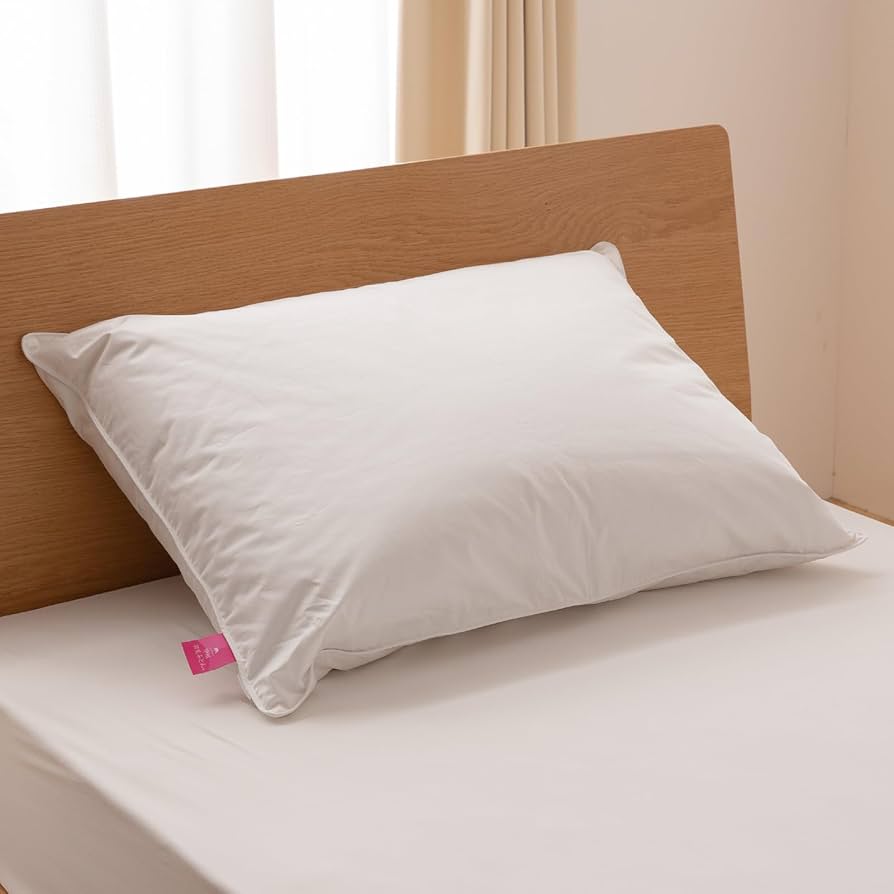 Amazon｜【甲州羽毛ふとん】ダウンまくら大判(1個) ピローケース付(1枚