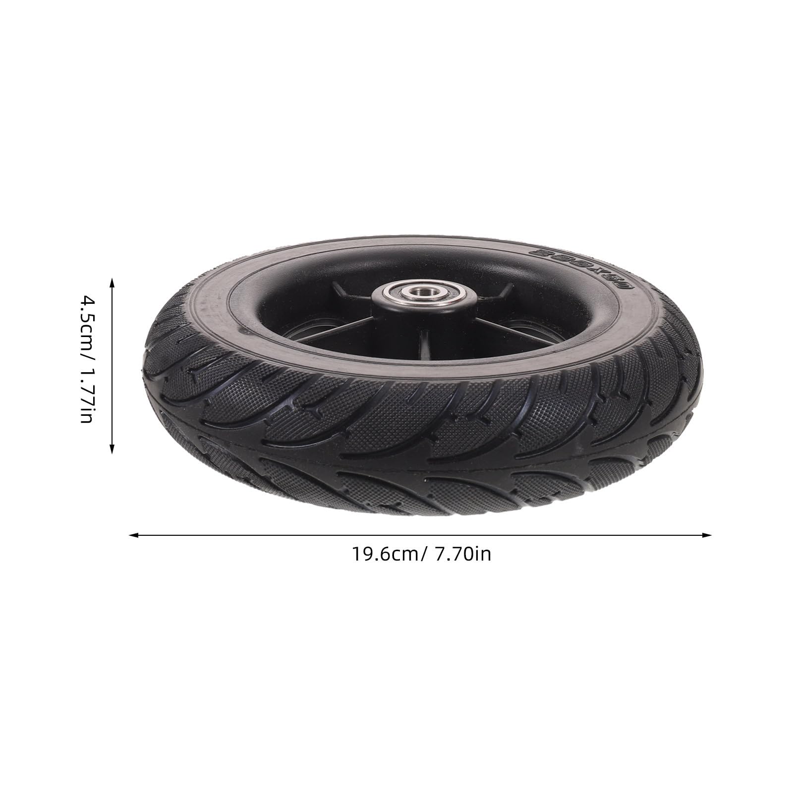 Healeved 2 pneumatici pieni per monopattino elettrico - Ruota di ricambio in gomma nera - Pneumatici pieni anteriori e posteriori da 20x5 cm per accessori di uso quotidiano del monopattino elettrico.