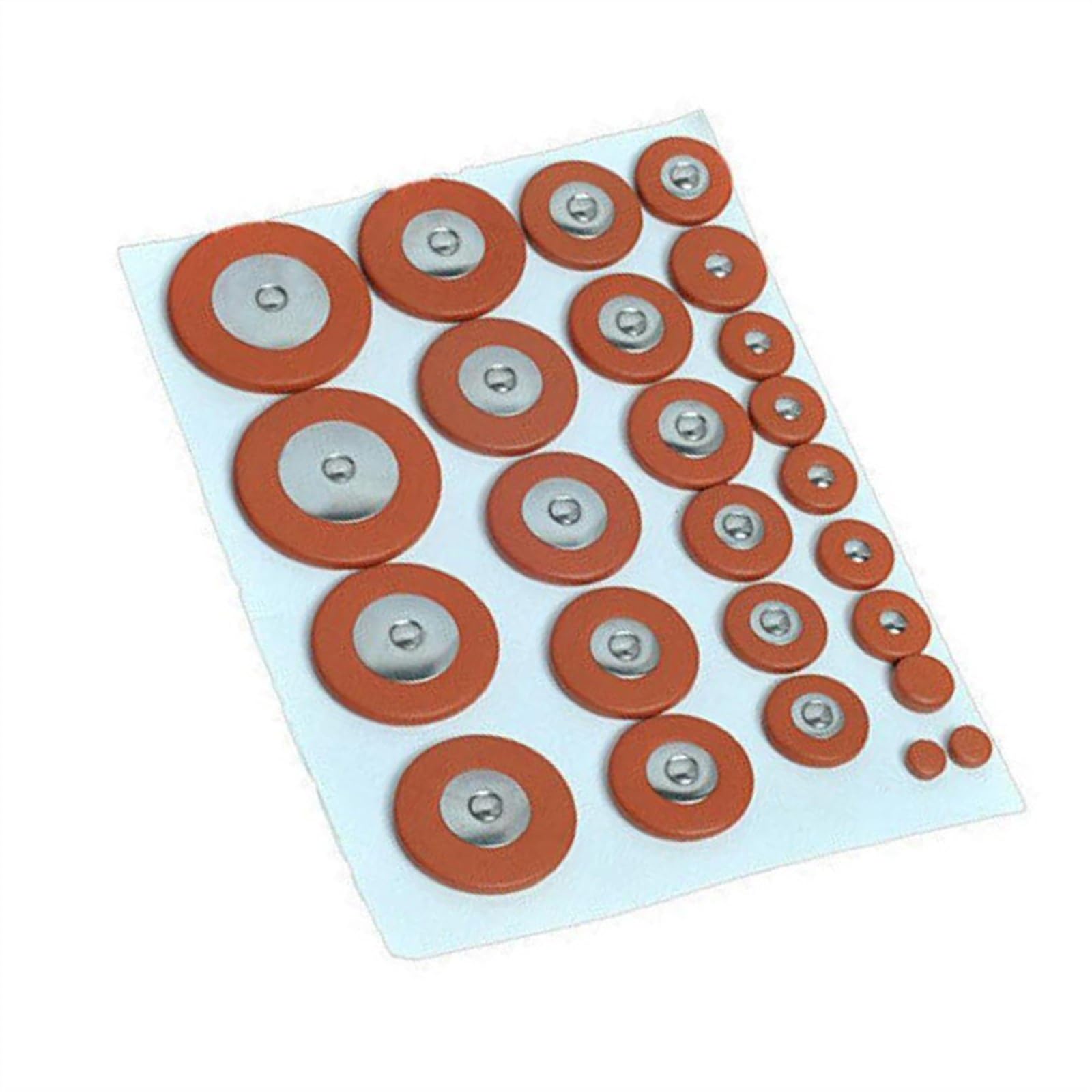 1 Juego De Almohadillas De Cuero Para Saxofón Alto Naranja Profesional Piezas De Instrumentos De Viento De Madera Práctico Accesorio de Saxofón
