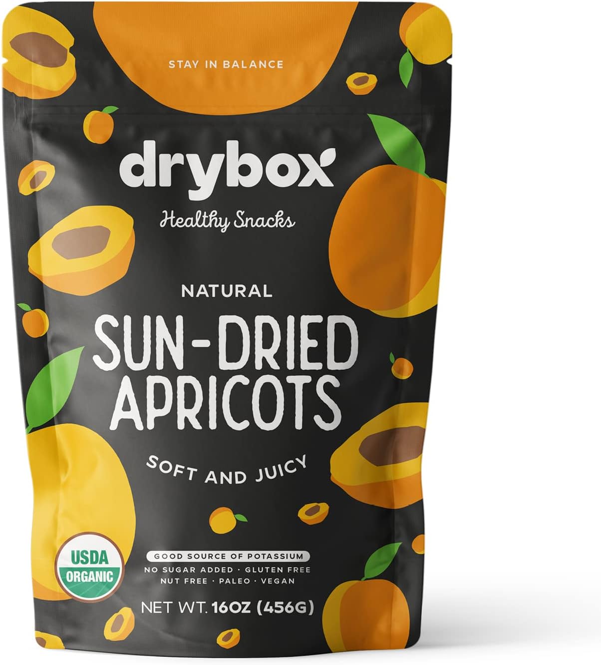 Drybox Unsulfured Sun Dried Turkish Apricots, Unsweetened No Sugar