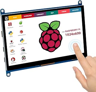 ELECROW Touchsreen Monitor, 7-inch for Raspberry Pi Screen 1024 * 600 IPS Touch Screen Monitor Competible with Raspberry Pi, Jetson Nano, BB Black, Windows 7 8 10