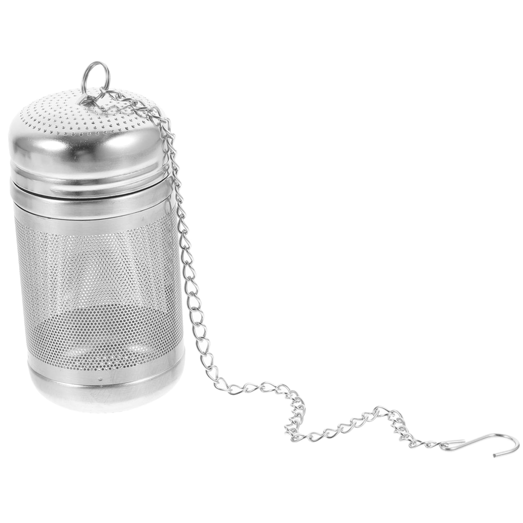 OUNONA Hot Pot Seasoning Strainer Stainless Steel Tea Ball Infuser with Chain Extra Fine Filter for Loose Leaf Tea and Spices Kitchen Essential for Cooking and Brewing