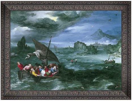 Lasite Pieter Brueghel the YoungerChrist in the StormWall Art for Bedroom Wall Decor for Home kitchen Office Modern Canvas Artwork Picture on Canvas Ready to Hang50x70cm 20x28inch
