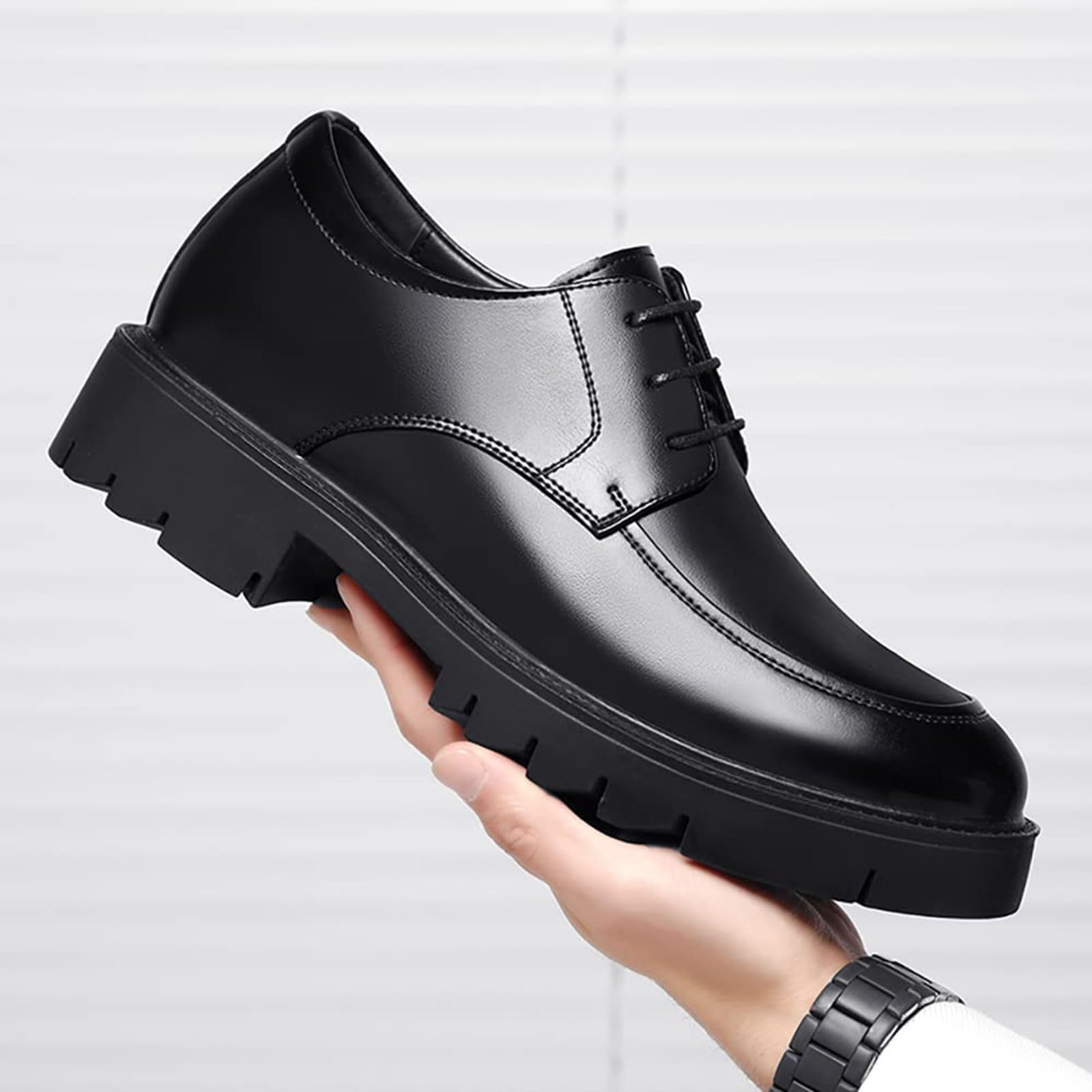 Aufzugsschuhe Für Herren, Höhenerhöhende Lederschuhe, Formelle Abendschuhe Echtes Leder High Heel Schuhe, Höhe Erhöhen Männer Schuhe Formelle Abendschuhe Lederschuhe Freizeitschuhe