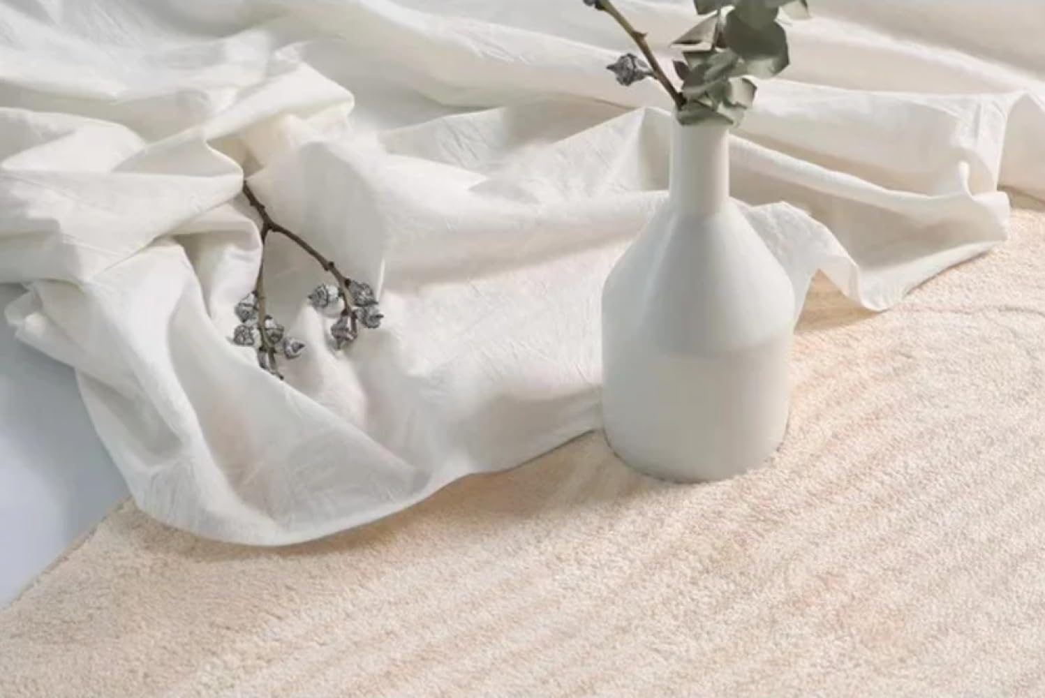 Tappeto Decorativo Per La Camera Da Letto In Stile Semplice Del Salotto Tappeto Confortevole E Morbido In Stile Crema Bianco 200x250cm