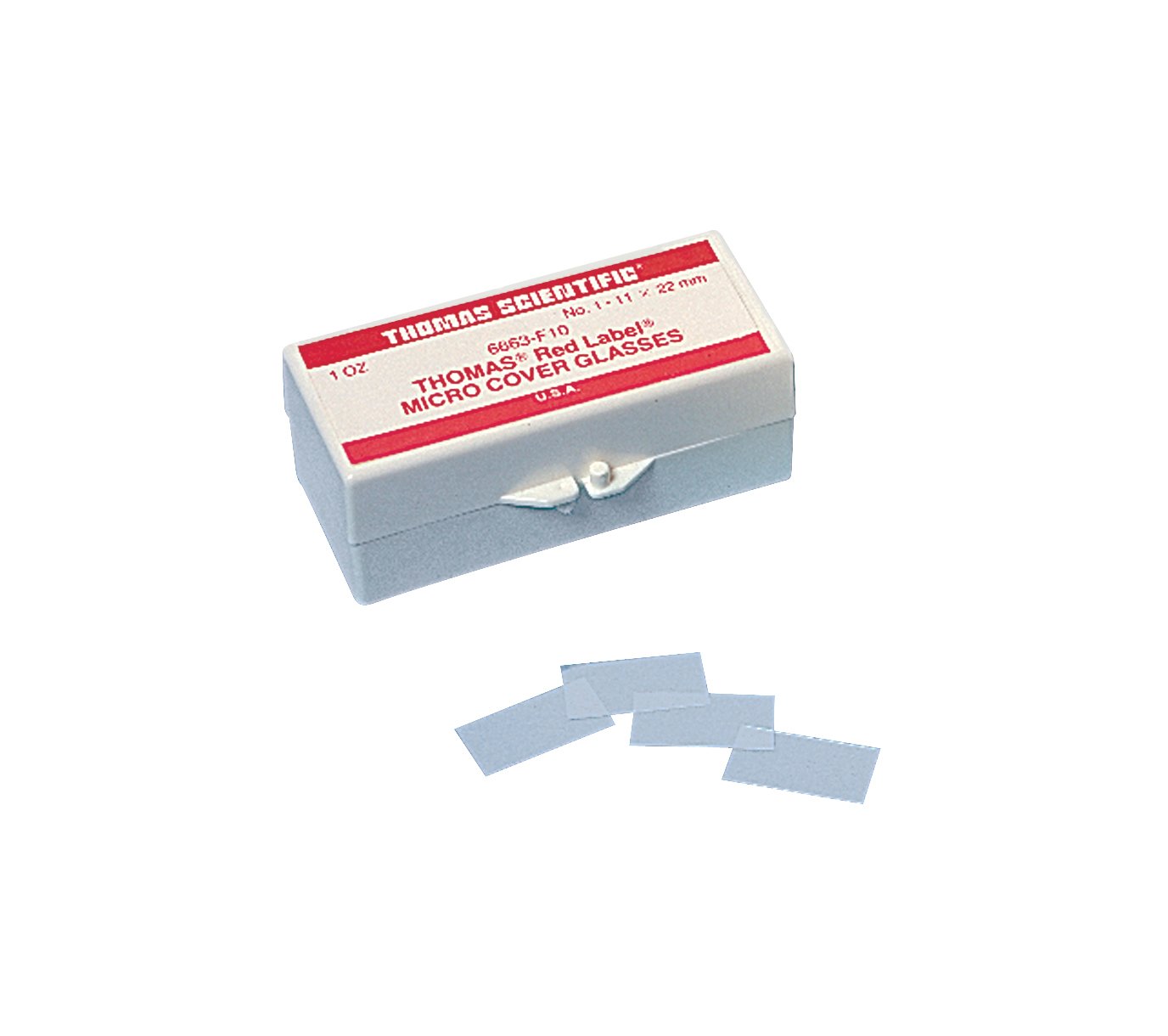 Thomas 24X60-1-602757 Glass Rectangle Cover, 24mm Length, 60mm Width, 1mm Thick, 1oz Box (Case of 10)