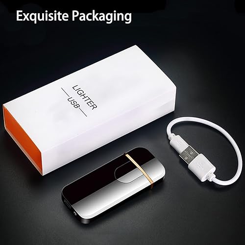 Miniatura 8 de Encendedor electrónico, encendedor eléctrico inteligente, mini encendedor recargable por USB, encendido de doble cara, resistente al viento,