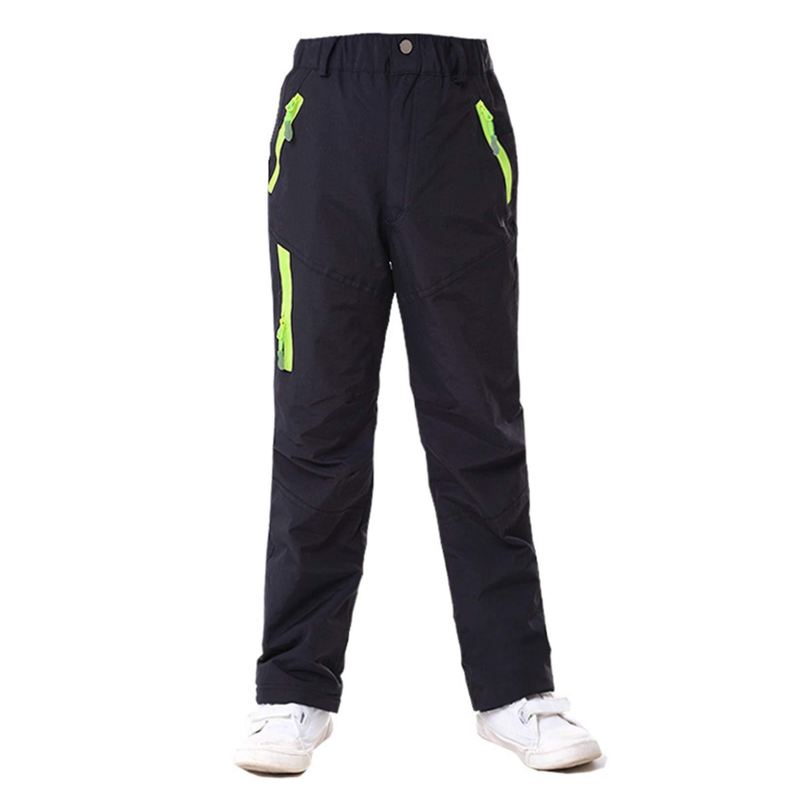 Pantaloni da sci termici da donna pantaloni da sci da uomo impermeabili invernali pantaloni da neve leggeri pantaloni da trekking con tasche con cerniera alla moda tinta unita gamba dritta pantaloni
