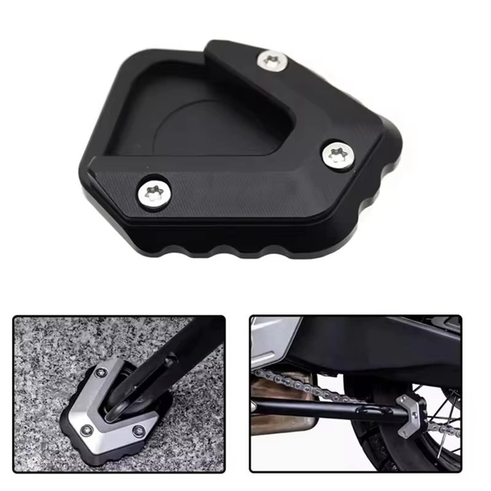 Motorrad Ständer Seitlich Kompatibel Mit 700MT 2024 2025 Motorrad Kickstand Verlängerung Fuß Seitenständer Pad Stützplatte Vergrößern Ständer