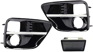 iJDMTOY JDM S4 LED DRL Fog Light Bezels Plus Smoked Lens F1 Style LED Rear Foglight Combo Kit For 2015-2017 Subaru WRX or WRX STI - coolthings.us