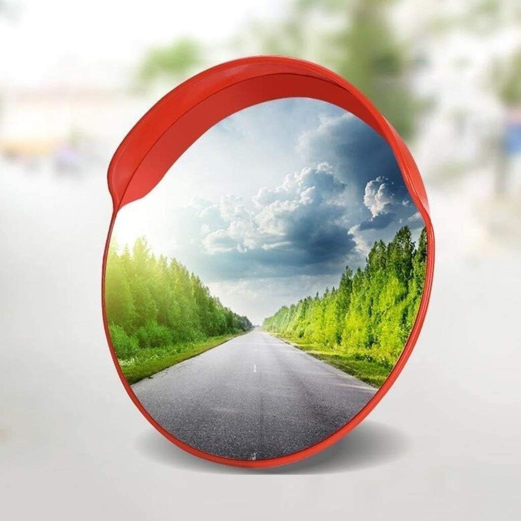 Safety Mirrors Safety Mirror Traffic Mirror ，Convex Polycarbonate Traffic Mirror, Orange Color,for Road Safety and Shop Security Traffic Mirror(Size:45cm)