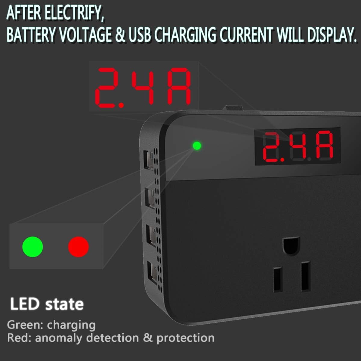 Bеѕt Sеllеr 200W Power Inverter DC 12V to 110V AC Car Converter 2 AC Outlets 4 USB Ports Charger Adapter DC to AC Inverter with Digital Display 🛒 Flаѕh Sаlе 200W Power Inverter DC 12V to 110V AC Car Converter 2 AC Outlets 4 USB Ports Charger Adapter DC to AC Inverter with Digital Display