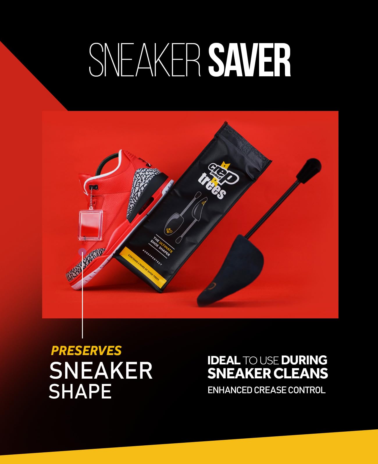 Crep Protect El moldeador de zapatos definitivo, árboles negros (2 pares)