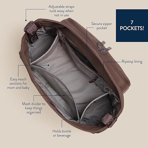 Miniatura 5 de Itzy Ritzy Belong Cargo Caddy - Se fija al cochecito o vagón también incluye correa de hombrocruzada (moca)