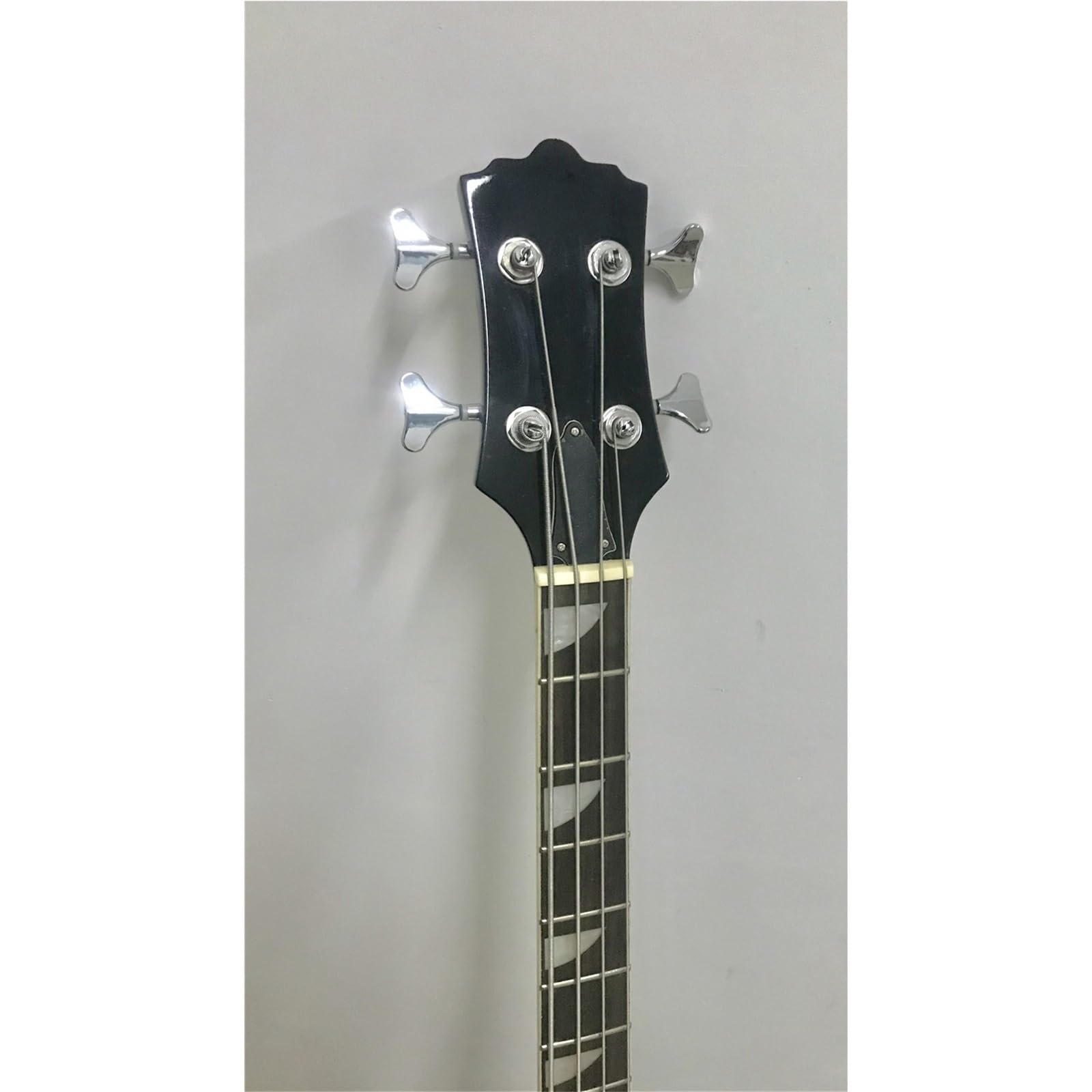4-strunowa Ręcznie Robiona Gitara Basowa F Hole Semi Hollow Professional Jazz Electric Bass Transparent Black