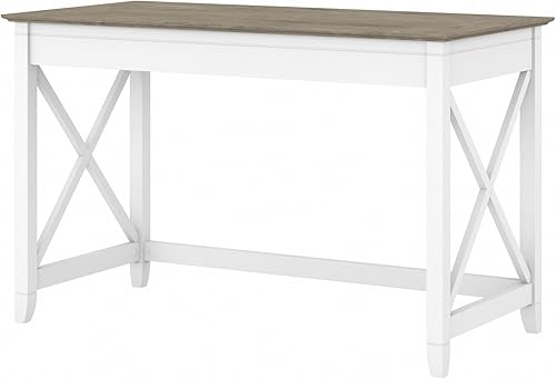 Miniatura 31 de Bush Furniture Key West - Escritorio de 48 W en nogal gris oscuro Gris Oscuro Nogal,gris (cape cod gray),Roble blanco de lino.,cereza bing,Roble