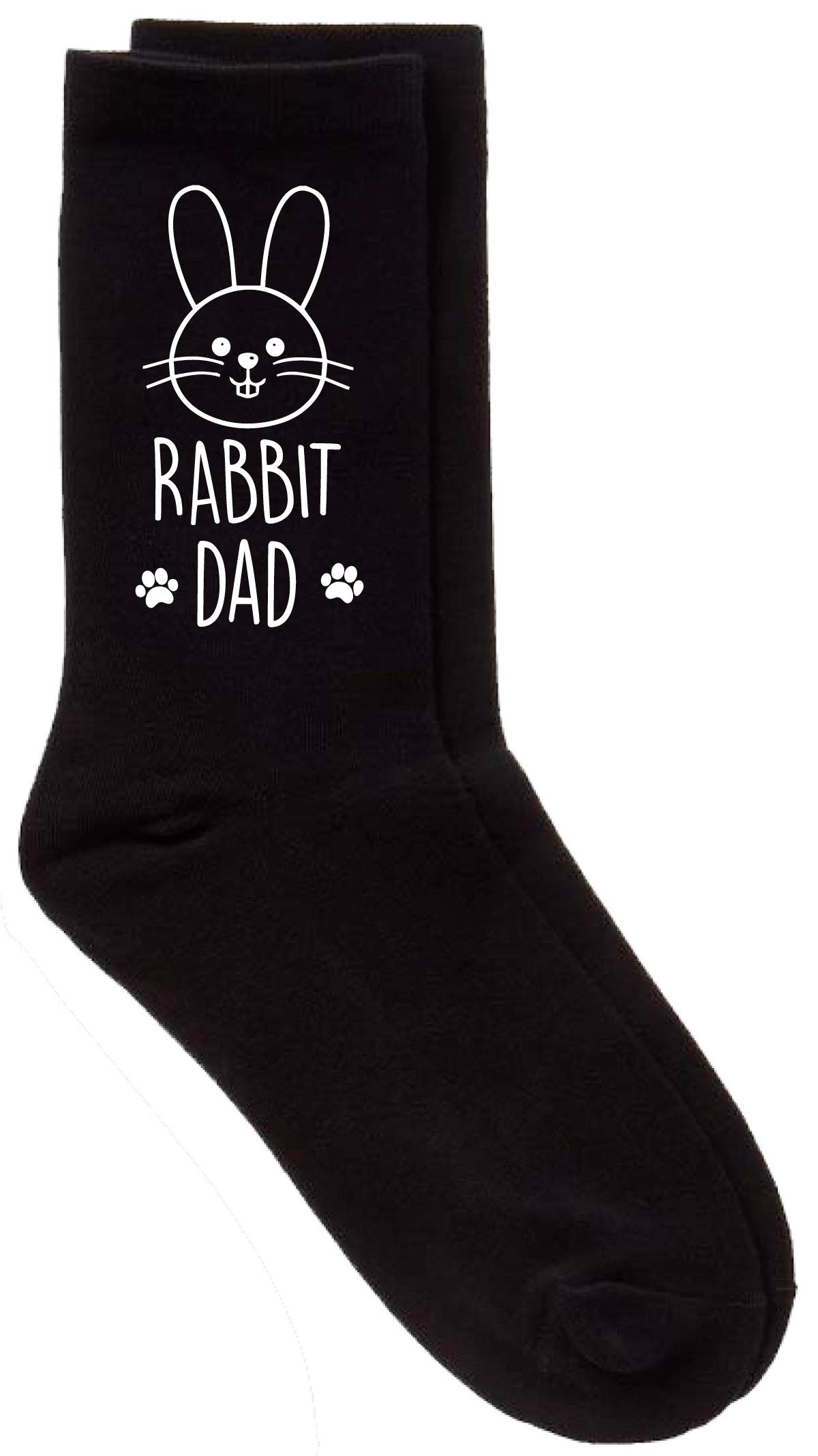 60 Second Makeover Limited Mens Rabbit Dad Black Calf Socks Birthday Fathers Dad Husband Boyfriend Pet Present