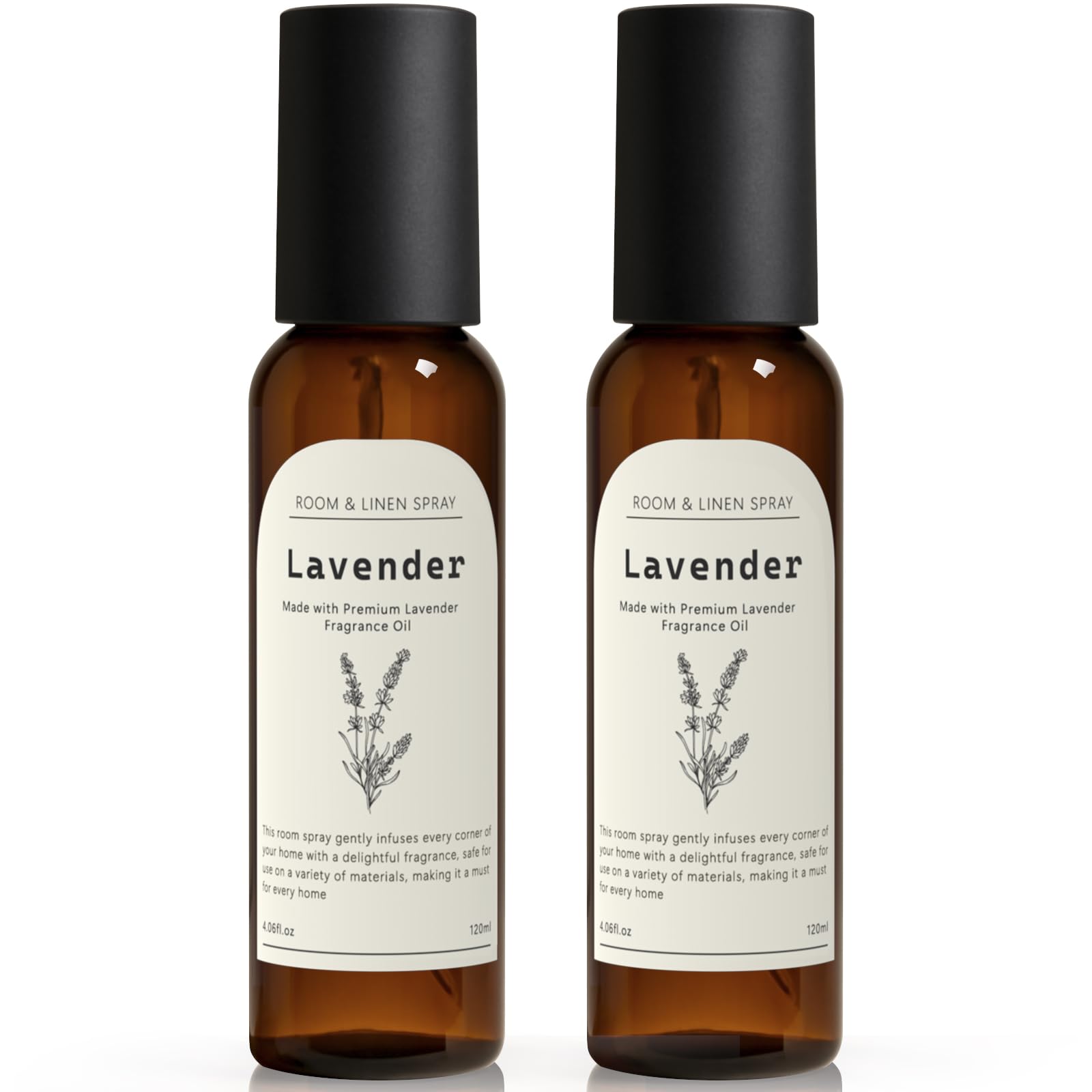 Lavender Room Spray, 2 Pack 4.06oz Air Freshener Spray, Long Lasting Room Air Fresheners for Home, Odor Eliminator for Bathroom Office Bedding