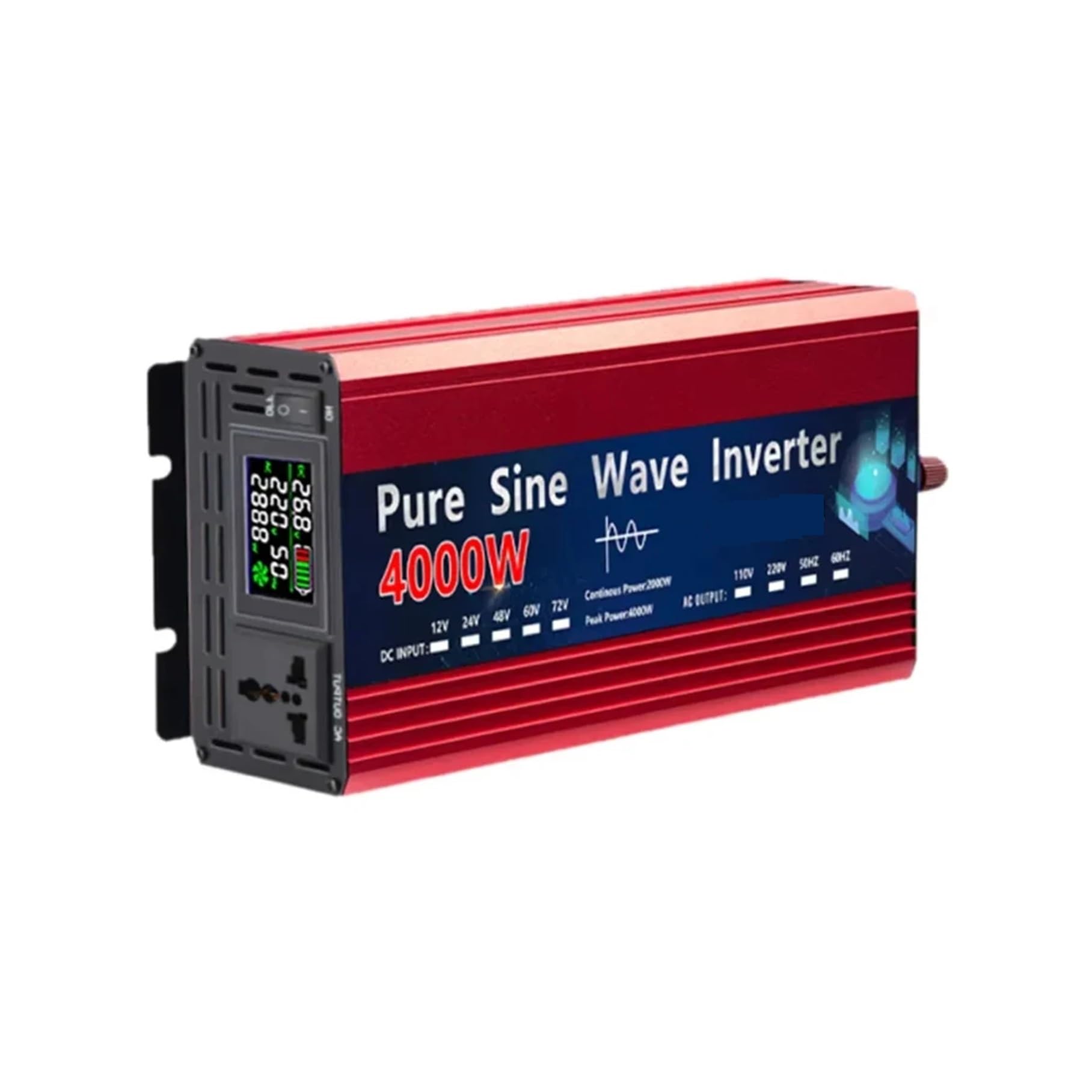 Onduleur sinusoïdal pur 12V 4000W convertisseur de puissance pour charger sans risque - 2