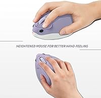 Vista 5 de Ratón inalámbrico con forma de hámster con forma de hámster, portátil de 1200 DPI USB inalámbrico para PC, Mac, computadora portátil, regalo