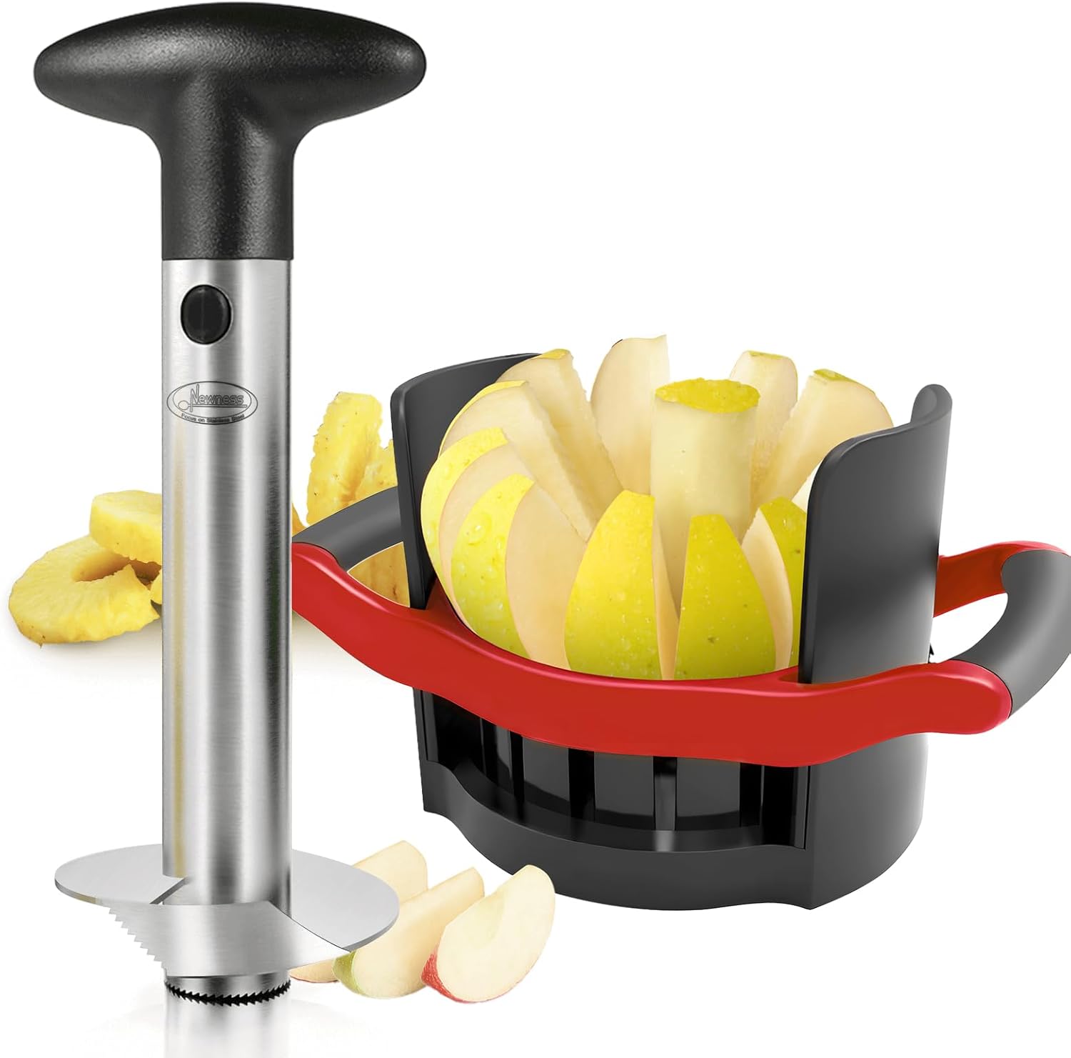 Newness Pineapple Corer and Slicer & Apple Slicer 12 Thin Slices