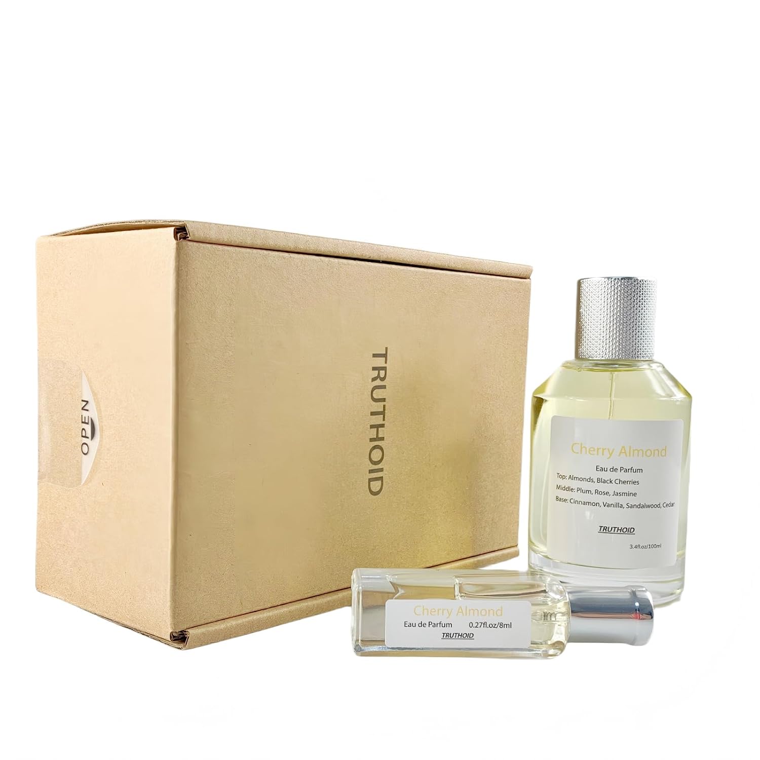 Cherry Almond- Eau de Parfum-Inspired by T.Ford Lost Cherry 0.27oz Travel + 3.4oz (100ml Spray) For Women Men Unisex-Long-lasting