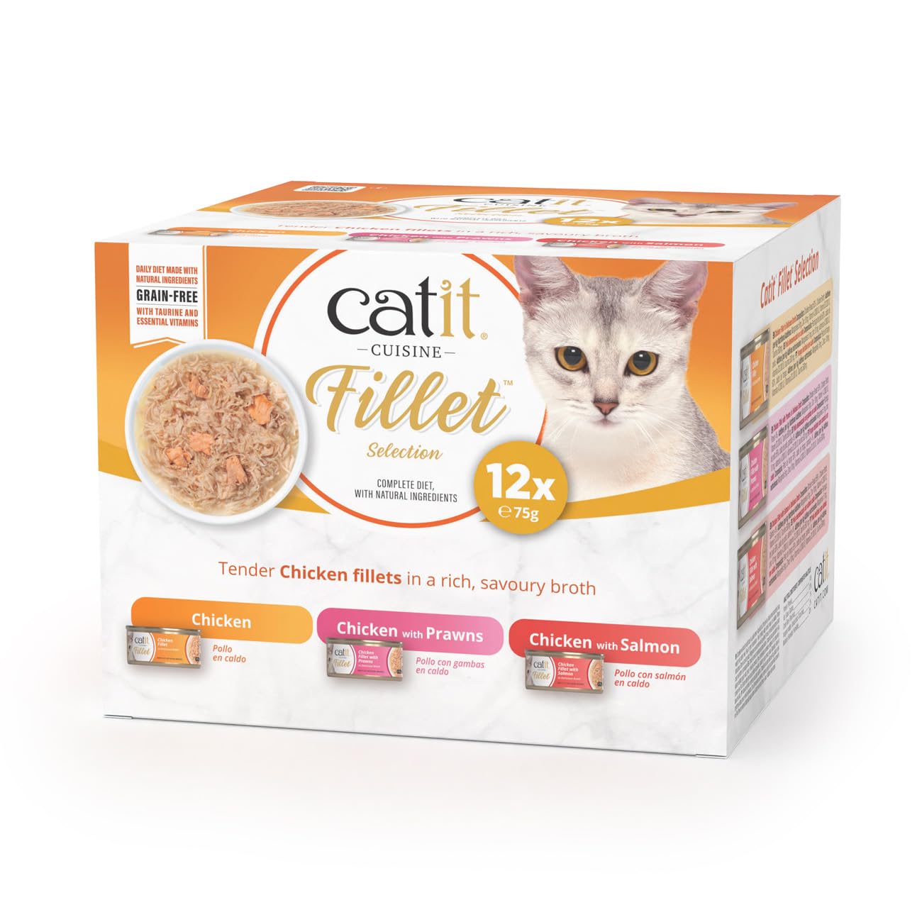 Catit Cuisine Chicken Fillet Variety Pack Wet Cat Food for Adult Cats 1x75g