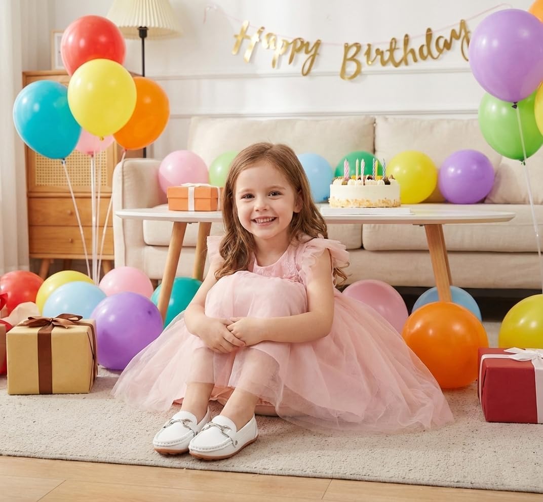 LONSOEN Kids Slip-On Loafers, Synthetic Suede Moccasin Driving Shoes, Non-Slip Rubber Outsole Lightweight Casual/Dress Boat Shoes for Boys & Girls - Image 2