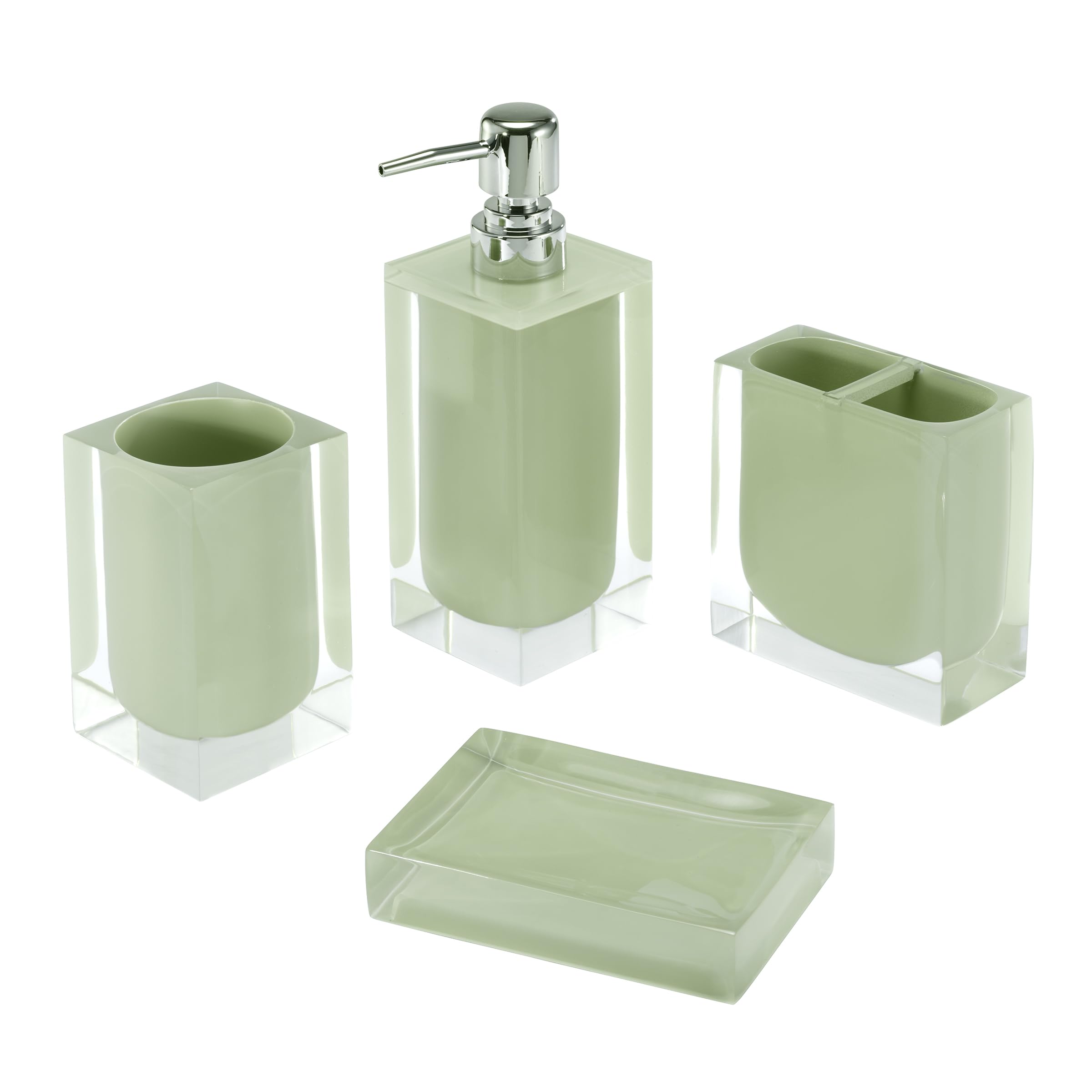 IZOD - Gobelet Salle De Bain Résine Blanche - Rangement Élégant - 6.3x6.3x10.2cm - Collection Marina