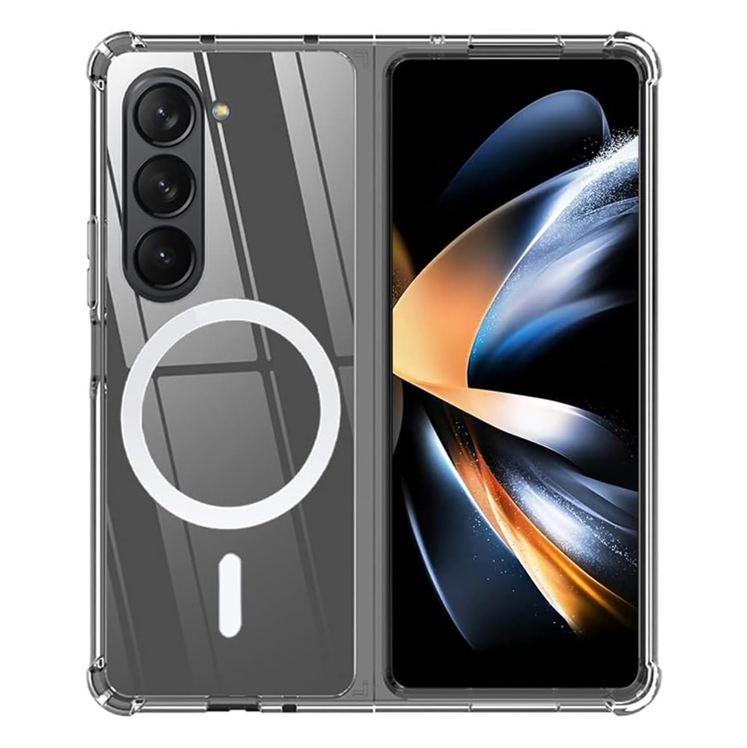 V-TAN Samsung Z Fold 6 Magnetic Case Clear Compatible with Mag Safe Charging,Soft Silicone TPU Bumper, Crystal Clear Anti-Yellow,Fit Protective Cover (Clear) (B0DB258F98) Amazon Price History, Amazon Price Tracker