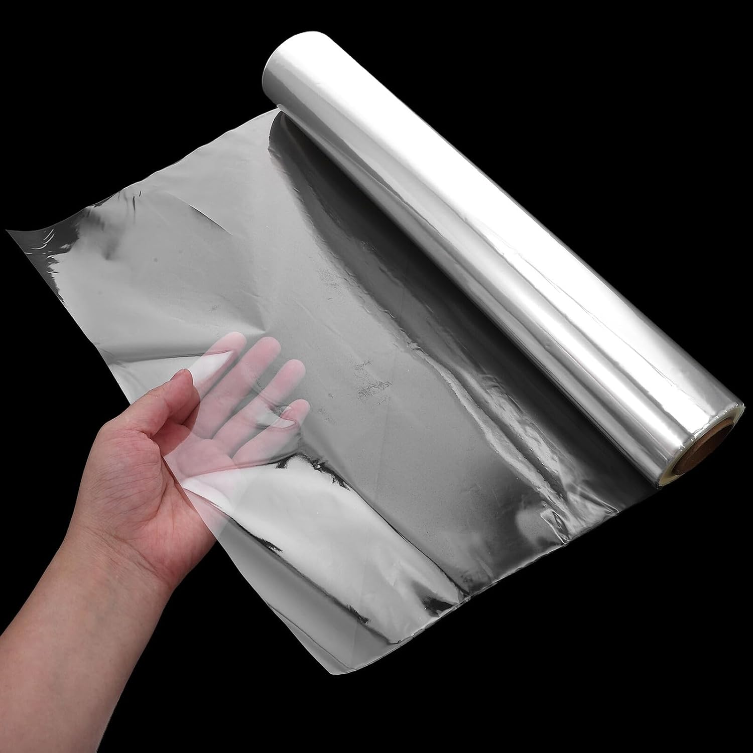 GARVALON Waterproof Floral Bouquet Wrapping Paper Roll with White Polka Dots, 40cm X 30m Cellophane Wrap for Flower Baskets and Packaging