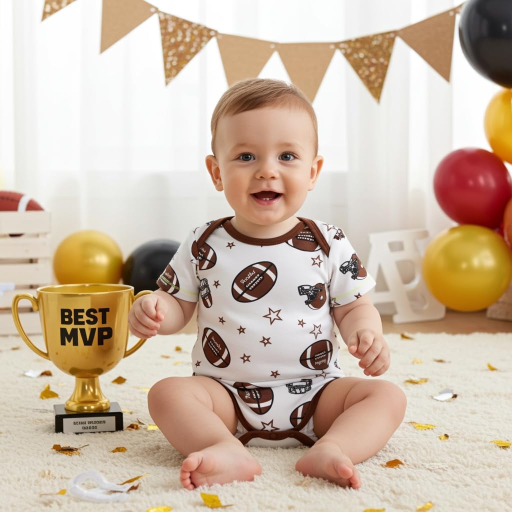 PATPAT Baby Bodysuits Rayon Super Durable - Short Sleeve for Boys and Girls - Newborn Infant Unisex Gift Clothes - 3 Pack