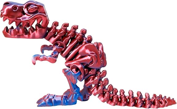 Dinosaur Figurine - Skeleton Model, 3D Joint | Realistic Prehistoric Toys, Freestanding Tabletop Decoration, Printed Fossil Replica Showcase or Tea Table Display for Adults