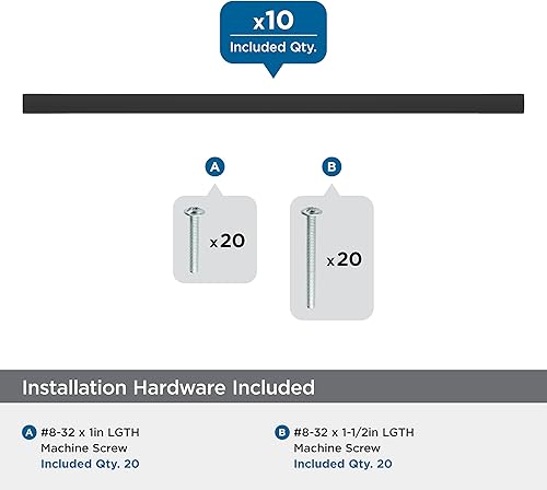 Miniatura 4 de Amerock 10BX37134MB  Mango de gabinete negro mate  7-916 pulgadas (7.559 in) de centro a centro  paquete de 10  Paisaje urbano  Herrajes para muebles