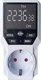 ELRO TI3000 Digitale Zeitschaltuhr mit programmierbarem Wochenprogramm | 10 Schaltzeiten pro Tag | Zufallsfunktion | bis zu 3600W, Weiß