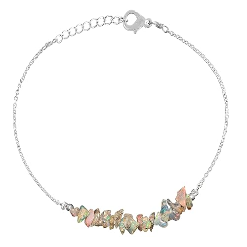 Miniatura 13 de Natural Peridot Chips Gemstone Beads Bracelet, Jewelry for Women, Healing Crystals, Chain 8 inch Stone Weight Approx 6 Carats Stone Size Approx 3 MM