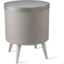 KOBLE Zain Side Table with Speaker and Subwoofer White Top
