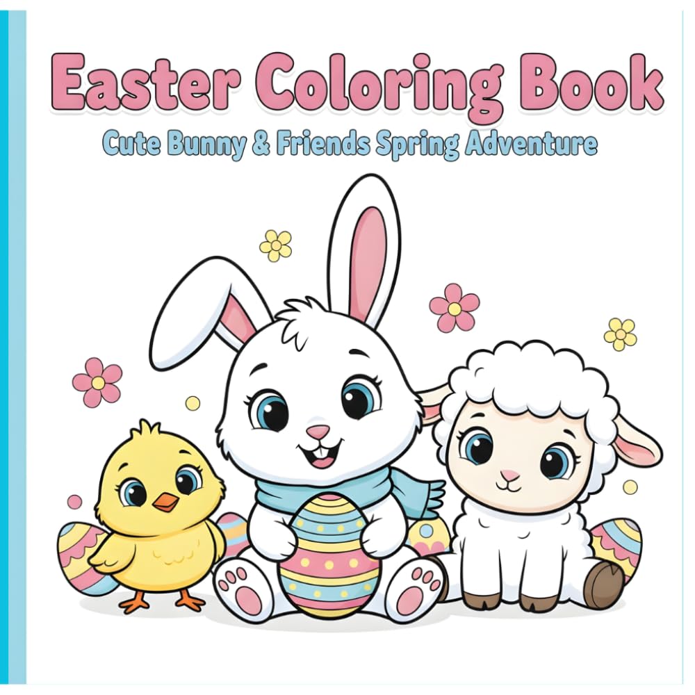 Easter Coloring Book: Cute Bunny & Friends Spring Adventure
