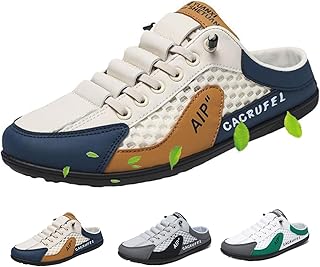Herren-Sneaker, rückenfrei, lässige Pantoletten und Slip-Ons, Sommer, leicht, atmungsaktiv, Netz-Hausschuhe für drinnen und draußen