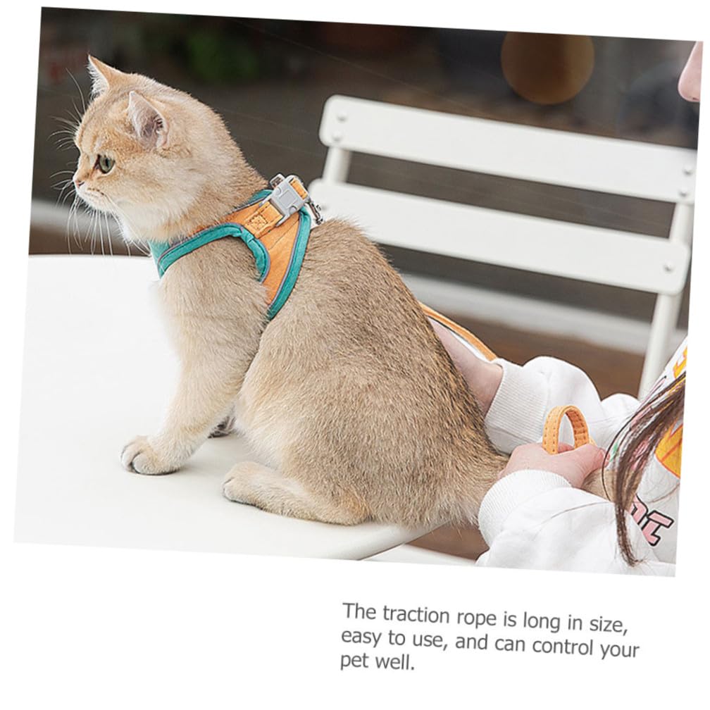 Ipetboom 3juegos Arnés Ajustable para Gato Correa Reflectante Diseño Antiescape y Ligero para Paseos Nocturnos y Entrenamiento